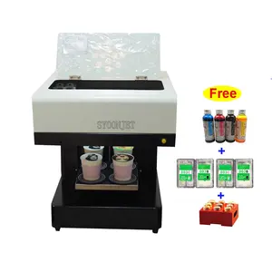 2019 new 4cups coffee printer 3d printing cappuccino latte can print any photo selfie art for cafe restaurant