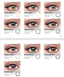 毎月毎日使用ヘマ色コンタクトナチュラルブラウンブルーグレーパープルグリーンパーティー用コスプレアニメスペシャルイベント - Product Image 3