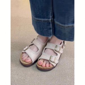 Premium Thick Platform Birken Style <b>Flat</b> <b>Sandals</b> Elegant Ladies Roman Beach Footwear Suitable for Dress Collocation Seaside - Product Image 2