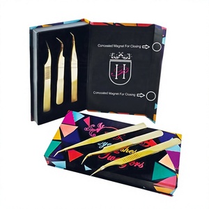 Bmt — pince à épiler, pour 3 extensions de cils, avec emballage en carton, nouveauté - Product Image 1