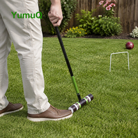 Ensemble de jeu de croquet de jardin YumuQ Factory personnalisé en bois d'eucalyptus pour six joueurs, mallettes vintage de 35 pouces