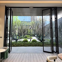 Puertas de Vidrio Plegables de Lujo Modernas con Certificación GCC, Anticorrosivas, Herrajes de Acero Inoxidable 316 para Apartamentos, Residencias Costeras y Villas