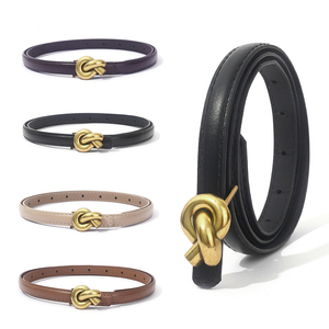 Vendita calda da donna <span class=keywords><strong>cintura</strong></span> Skinny pelle sintetica a buon mercato da donna nera <span class=keywords><strong>cintura</strong></span> sottile <span class=keywords><strong>per</strong></span> abiti pantaloni Jeans con fibbia in <span class=keywords><strong>oro</strong></span> Twist - Product Image 1