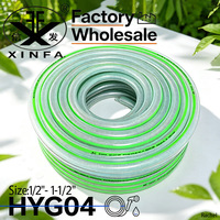 Tuyau d'arrosage de jardin en PVC de haute qualité, prix de gros usine, pour l'irrigation domestique et l'arrosage, 1/2" 1" pouce 4 bars