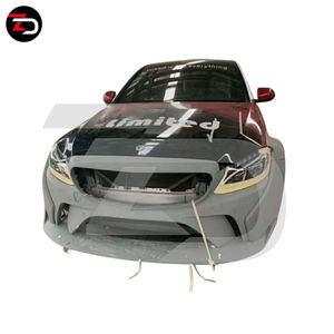 Kit Carrozzeria Larga Stile T in Offerta Speciale per <span class=keywords><strong>Mercedes</strong></span> Classe C W205 <span class=keywords><strong>C180</strong></span> C220 C260 con Parafanghi Larghi Paraurti Minigonne Laterali e Alettone Posteriore - Product Image 2