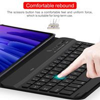 Casing pelindung Tablet kulit PU 2 dalam 1, penutup pelindung nirkabel kulit PU dapat dilepas untuk Samsung Galaxy Tab S7 S8 Plus S7FE