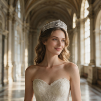 Couronne de mariée vintage baroque, diadème de reine en strass, style cour européenne, accessoire de cheveux pour mariage, fête, bal et concours de beauté