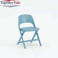 Silla Plegable de Plástico de una Pieza, Resistente, Ecológica, Apilable, Portátil y Ligera, para Escuela, Oficina, Parque, Jardín y Eventos