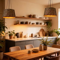Kit de fabrication d'abat-jour DIY avec tissu en feutre PET, abat-jour blanc chaud, luminaire suspendu LED pour la maison, le bureau, garantie de 5 ans