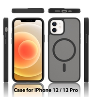 Étui de téléphone portable translucide de luxe avec anneau magnétique sensation de peau pour iPhone 12/12 Pro étui couverture de téléphone personnalisée