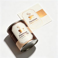 Etiquetas Personalizadas Haoxuan para Envases de Café Especial, Papel de Arte Premium, Impresión en Lámina Dorada, Adhesivas, para Empaquetado de Café
