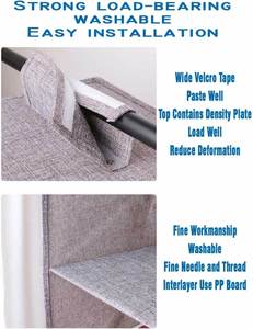 Clothing Organizer 4-Layer Non-Woven Fabric Storage Shelf for Wardrobe Multifunctional Neatening Unit Minimalist Design - Product Image 2