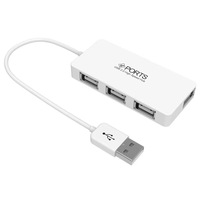 Usine directe 4 ports ABS mince USB 2.0 Hub 4-en-1 Station d'accueil Logo OEM Adaptateur USB C FCC CE ROHS Certifié PC Données HUB Stock