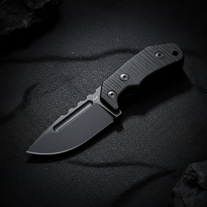 มีดพก BK Warin คุณภาพสูง ด้ามจับ G10 ใบมีดสแตนเลส แบบใบมีดคงที่ ปรับแต่งได้ตามต้องการ รับผลิตแบบ OEM สำหรับการตั้งแคมป์ - Product Image 5