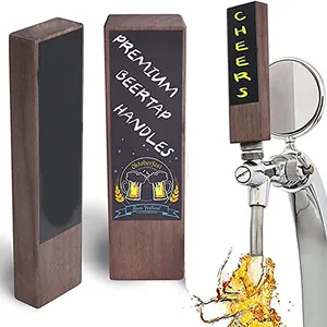 Alta Qualidade Sólida Madeira Beer Tap Handle com Quadro para Beer Keg Beer Tower Dispenser