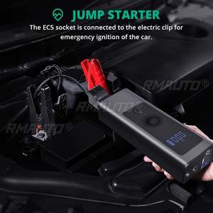 Démarreur de Voiture 4-en-1 avec Compresseur d'Air, Dispositif de Démarrage 1000A, Batterie Externe et Gonfleur de Pneus Numérique 12V 150 PSI pour Voiture et Ballons - Product Image 2