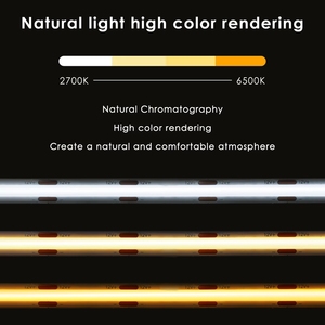 Có thể điều chỉnh 8mm linh hoạt 24V/12V COB <span class=keywords><strong>LED</strong></span> <span class=keywords><strong>Strip</strong></span> 480 <span class=keywords><strong>LED</strong></span>/<span class=keywords><strong>M</strong></span> IP20 USB 3000k-6000K 10W cao CRI 90 + Dimmable chiếu sáng trong nhà 3 nă<span class=keywords><strong>m</strong></span> - Product Image 6