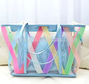 Factory Wholesales Online Shopping Large PVC Tote Beach Bag