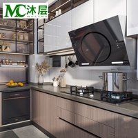 Système de cuisine modulaire intelligent et écologique, ensemble complet avec unités en verre reconfigurables, rangement extensible, design de luxe personnalisé