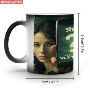 Taza de Café para el Desayuno, 11 oz, Cerámica, Cambia de Color, Taza Mágica - Product Image 1