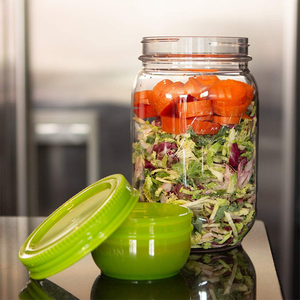 Tốt nhất khỏe mạnh ăn trưa container cổ điển nhựa Mason Salad Dressing Jar 1.3 LT - Product Image 3