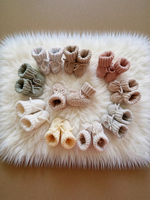 Chaussons tricotés pour bébés garçons et filles, chaussettes à fermeture à nouer, en coton doux, pour nouveau-nés, anti-rayures, chaussures de cheville pour nourrissons