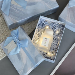 Boîte <span class=keywords><strong>cadeau</strong></span> bleu encre avec nœud papillon pour la Saint-Valentin, emballage cosmétique pour petite amie, mère, amie - Product Image 6