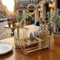 Sel Poivre Shaker Sucre Paquet Rack BBQ Table De Pique-Nique Restaurants Serveur Caddy Épices Rack Organisateur Condiment Titulaire pour Bar