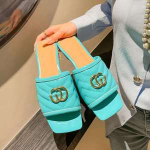 Sandalias de Cuero Genuino de Diseñador de Lujo, Novedades de Primavera 2026, Zapatos de Punta Abierta de Alta Calidad para Mujer, para Playa de Verano - Product Image 2