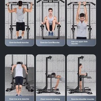 Equipo de Entrenamiento Multifuncional CHENGMO SPORTS, Barra Horizontal Interior para Ejercicios, Estación de Dominadas y Flexiones, Torre de Fuerza