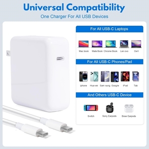 <span class=keywords><strong>Cargador</strong></span> Tipo-C de 67W de Buena Calidad, Adaptador de Corriente para <span class=keywords><strong>MacBook</strong></span> <span class=keywords><strong>Pro</strong></span>/Air M2 M1 2022 <span class=keywords><strong>2020</strong></span>, <span class=keywords><strong>Cargador</strong></span> Rápido USB-C, Adaptador de Alimentación para Portátil en Stock - Product Image 3