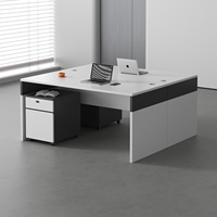 Bureau d'ordinateur en bois MEKIA pour la maison, la chambre, l'étude des étudiants, avec tiroirs, ignifuge, verrouillable, conception modulable et détachable