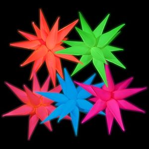 Kit de ballons étoiles fluorescents écologiques pour fêtes de Noël, arches/guirlandes néon en feuille d'aluminium pour anniversaires - Product Image 2