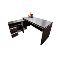 Bons fournisseurs Mobilier de bureau Bureau de luxe Design moderne en forme de L High Tech en bois Bureau de direction portable Bureau du PDG