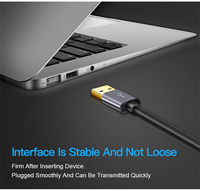 Cable de Extensión USB 3.0 Tipo A Macho a Macho de 1.6 Pies y 5 Gbps CableCreation con Blindaje FTP Chapado en Oro para Computadora, Cámara y Aleación de Aluminio en Existencia