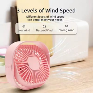 Mini ventilateur de bureau rechargeable portable à double alimentation avec design pliable créatif pour la maison et le camping - Product Image 3