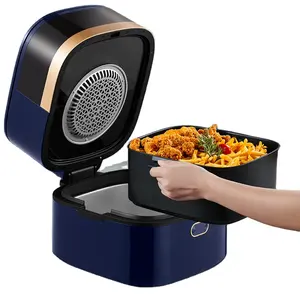 Friteuse à air chaud électrique intelligente multifonctionnelle de 8 litres, four numérique électrique de 6 litres, forme carrée en aluminium pour usage domestique