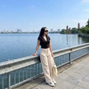 Sablex – Pantalon kaki coupe droite intemporelle, style décontracté et tendance, taille ajustée, du XS au XXL - Product Image 1