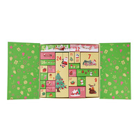 Boîte cadeau de Noël personnalisée, emballage magnétique de luxe pour chocolats et maquillage, calendrier de l'avent 24 jours avec rubans