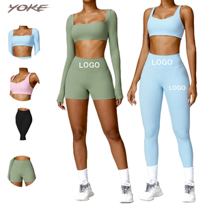 YUKE, venta al por mayor, superventas de 2024, conjuntos de Yoga, <span class=keywords><strong>mallas</strong></span> <span class=keywords><strong>para</strong></span> <span class=keywords><strong>mujer</strong></span>, correr al aire libre, <span class=keywords><strong>gimnasio</strong></span>, Fitness, ropa activa, conjuntos de entrenamiento <span class=keywords><strong>para</strong></span> <span class=keywords><strong>mujer</strong></span> - Product Image 1