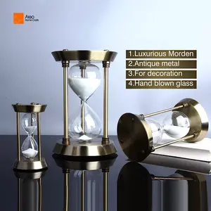 Messing Antik Großhandel Sanduhr Timer Hand gefertigte Messing Sand Timer für Zuhause und Büro Neue Tisch uhr