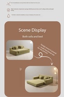 [SpaceSaver] Sofá Cama Comprimido - Listo para Usar, Moderno y Multifuncional para Conjuntos de Dormitorios Pequeños