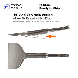 ดอกสกัดกระเบื้อง SDS Plus ขนาด 3 นิ้ว x 6.5 นิ้ว หัวงอแบนกว้าง สำหรับขูดปูน กาว สี ใช้สำหรับรื้อถอนผนัง - Product Image 4