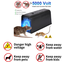 Piège à souris électronique ABS noir, tueur de souris piège à Rat électronique répulsif à souris piège à Rat électrique haute tension