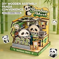 Modèle de puzzle 3D en bois, kit de construction de maison de poupée miniature en bois, assemblage DIY éducatif, pour la décoration artisanale et les ornements