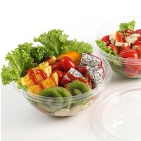 Vente en gros Blister personnalisé Récipients à emporter Garder au frais Récipient à salade de légumes Emballage Boîte à salade jetable