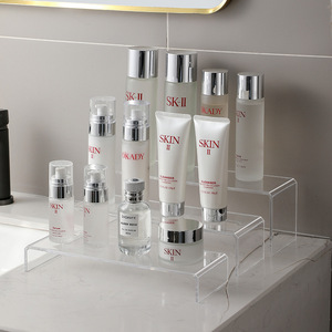 Organizador de Cosméticos de Plástico Transparente de 3 Niveles para Escritorio con Estante Extensible para Maquillaje - Product Image 4