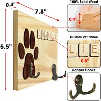 Décoration d'intérieur, Cadeaux pour animaux de compagnie, Porte-laisse mural en bois pour l'entrée, Porte-clés, Organisateur de colliers pour chiens avec lettres Scrabble