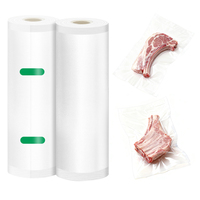Film en rouleau épais noir transparent recyclable en PE+PA, matériau nylon à points, thermoscellable et imprimé, pour sacs de conservation sous vide alimentaire, gelée et lait