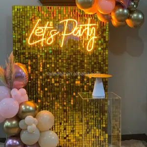 Luce oro luccicante paillettes pannelli parete perfetto per eventi decorazione della casa festa di compleanno